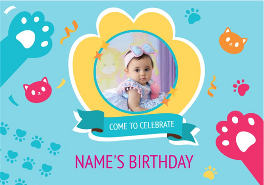 Purr-fect birthday party invite